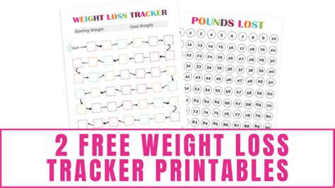 weight loss tracker printables freebie finding mom