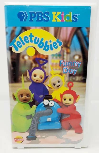 teletubbies funny day clamshell  vhs pbs kids video volume