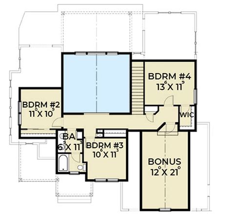 plan jwd lovely  bed craftsman house plan   floor master craftsman house