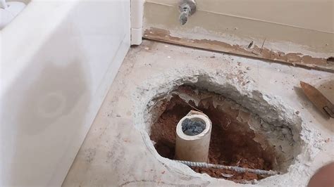 Install New Toilet Concrete Floor Floor Roma