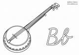 Banjo Anfangsbuchstaben Instrumente Babyduda sketch template