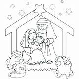 Coloring Nativity Pages Scene Printable Getdrawings Manager Manger Getcolorings sketch template