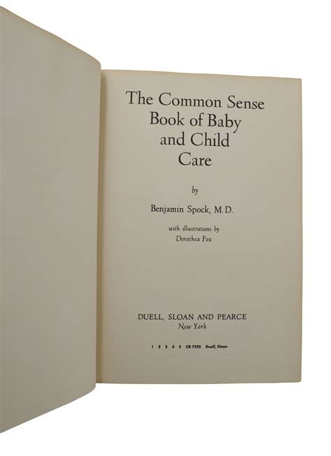 common sense book  baby  child care dr benjamin spock