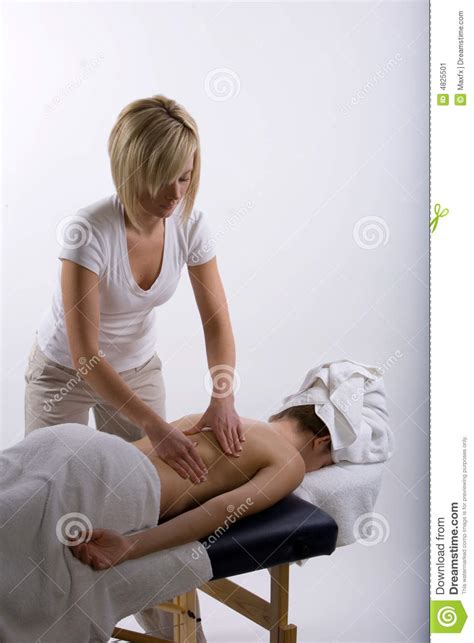 massage therapist giving a massage stock image image 4825501