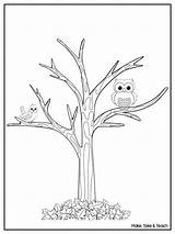 Preschool Freebie Baum Leaf 색칠 Maketaketeach 가을 공부 출처 sketch template