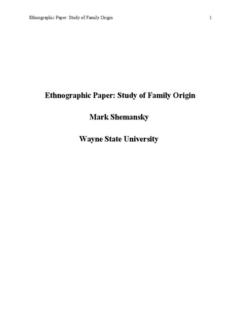 ethnographic paper    ethnography ireland