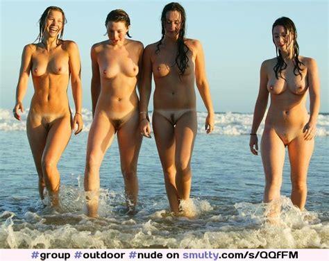 group outdoor nude beach smile smiling tanlines chooseone far left