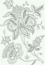 Embroidery Jacobean sketch template