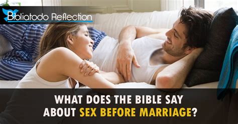 what does the bible say about sex before marriage christian reflections