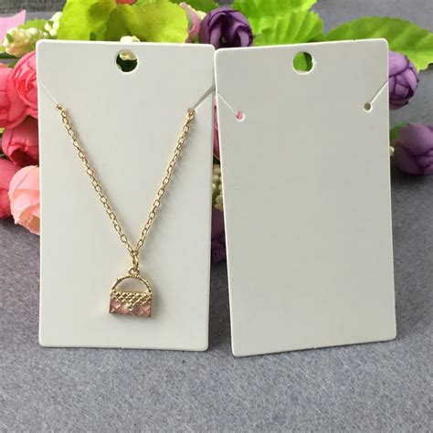 pcslot cm  fashion jewelry cards white pendant display card