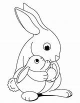 Coloring Pages Cute Rabbit Bunny Color Getcolorings Printable Print sketch template