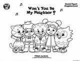 Daniel Tiger Coloring Pages Printable Neighbor Min sketch template