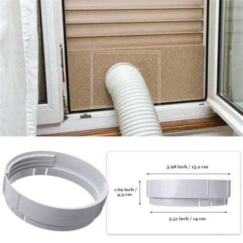 tube window adapter portable air cond ac vent exhaust hose  connector ebay
