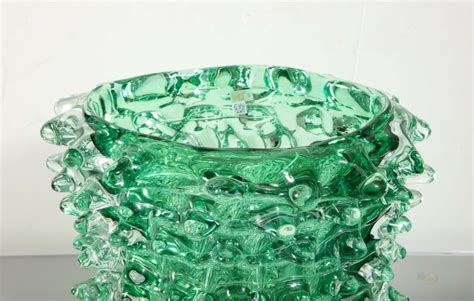 Large Green Murano Glass Spike Vase For Sale At 1stdibs