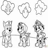 Paw Patrol Coloring Pages Badges Printable Getcolorings Getdrawings sketch template
