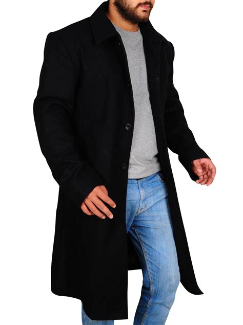 black wool trench coat  men men jackets mauvetree