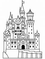 Castello Colorare Neuschwanstein sketch template
