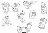 Coloring Pages Printable Minions Despicable Minion Kids Ecoloringpage Gru sketch template