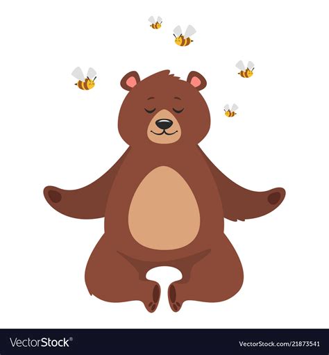 Cartoon Brown Grizzly Bear Royalty Free Vector Image