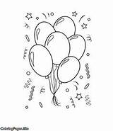Coloring Balloons Birthday Pages Happy Colouring Kids Printable Print Coloringpages Site Sheets Close sketch template