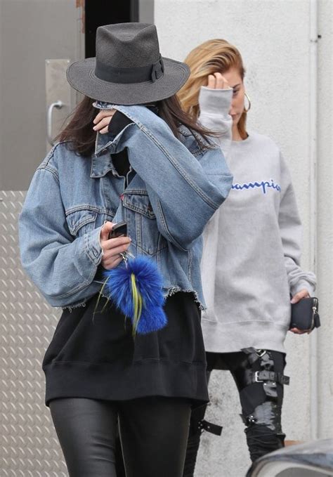 kendall jenner and hailey baldwin exit a hair salon in los angeles 3 21