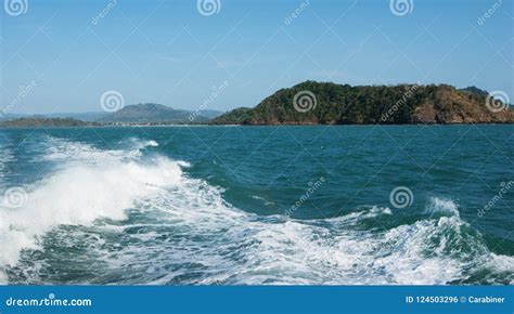 wake  speed boat stock photo image  crystal background
