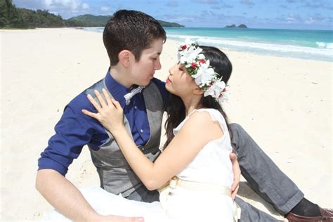Same Sex Marriage Gay Lesbian Hawaii Wedding Sweet