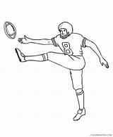 Football Player Kicking Coloring Coloring4free Pages Ball Related Posts sketch template