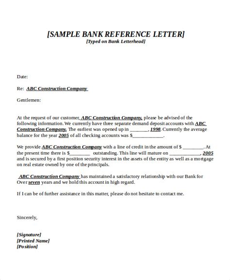 sample letter  bank  customer