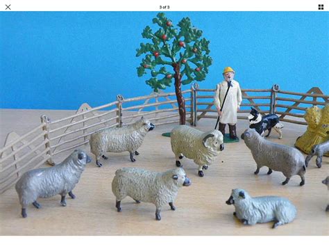 lead sheep collection zoo toys farm toys diorama farm layout mini farm lost  farm