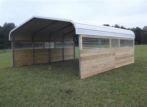 pasture hut diy horse barn portable carport barn stalls