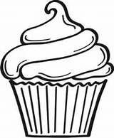 Cupcake Coloring Clipart Clipground Dibujo Birthday Pages sketch template