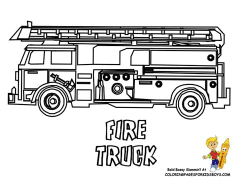 print fire trucks fire truck coloring  coloringpagesforkidsboyscom
