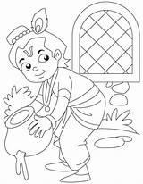 Krishna Janmashtami Handi Flute Dahi Cartoon Artsycraftsymom Bheem Chota Holi Jhula K4craft Favors Pens Mukut sketch template