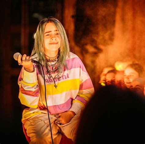 billie eilish times square teal hair  pics glamour youre amazing connell