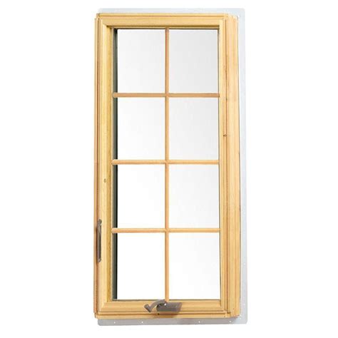 andersen       series casement wood window  white exterior  hand