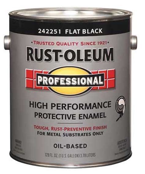 rust oleum   gal black flat latex interiorexterior paint