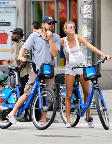Leonardo Dicaprio And Model Kelly Rohrbach Kiss During Nyc Bike Ride