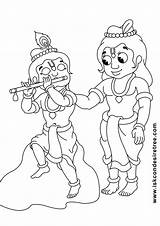 Krishna Drawing Balarama Sri Line sketch template