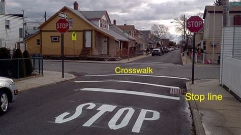crosswalks  stop lines