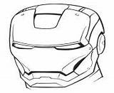 Man Coloring Pages Iron Helmet Avengers Marvel A4 sketch template