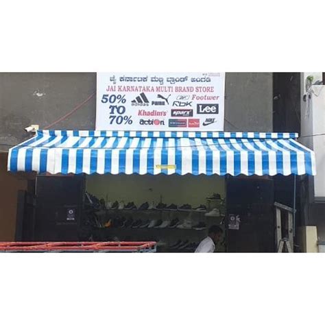 waterproof striped retractable awning  square feet