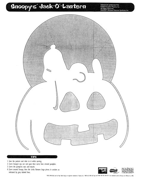 snoopy pumpkin carving templates printable templates