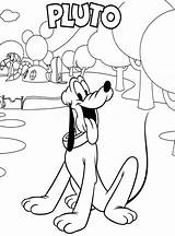 Pluto Coloring Pages Disney Getcolorings sketch template