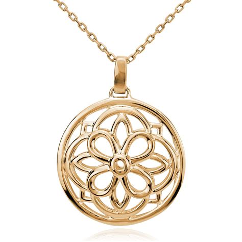 medallion necklace   yellow gold blue nile