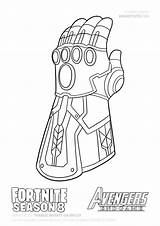 Coloring Thanos Gauntlet Infinity Fortnite Avengers Pages Marvel Colouring Drawings Draw Season Step Printable Superhero Captain Cute Cartoon sketch template