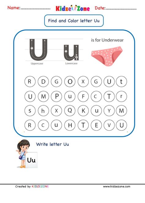 kindergarten letter  worksheets find  color kidzezone