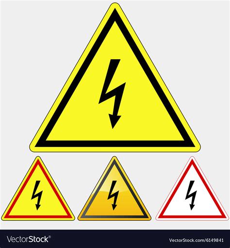 danger electrical hazard sign royalty  vector image