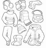 Winter Clothes Coloring Pages Kids Colouring Clothing Visit sketch template
