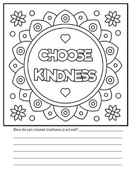 choose kindness worksheet  art room tools teachers pay teachers